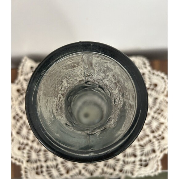 Vintage Olive-Green Very Heavy Daisy Motif Bottle From Spain - Picture 7 of 9